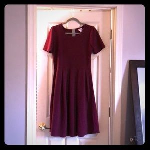 Lularoe Amelia Large Burgundy Dress